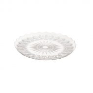 Clear round crystal tray
