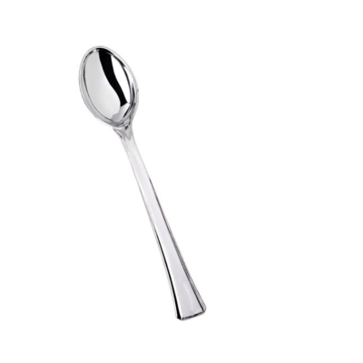 Polished Silver Collection Mini Plastic Spoon