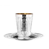 Regal – Round Kiddush cups with  trays