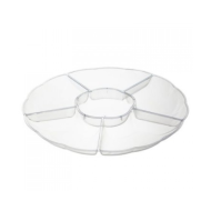 6 Sectional Small Round Plastic Tray