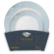 Mosaic Collection 10″ and 7″ Plastic Dinner and Salad/Appetizer Plates Value Set