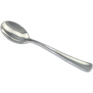 Polished Silver Collection Plastic Spoon