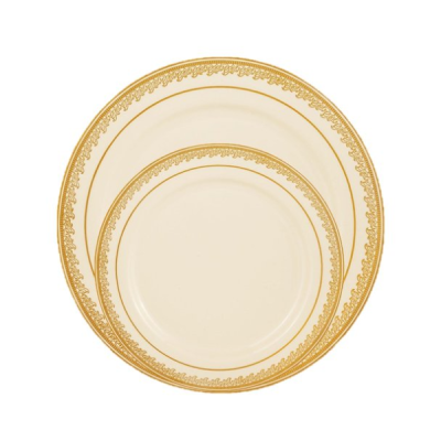 Prestige Collection 10″ and 7″ Plastic Dinner and Salad/Appetizer Plates Value Set